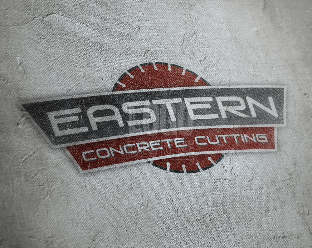 construction logo design displayed on stone