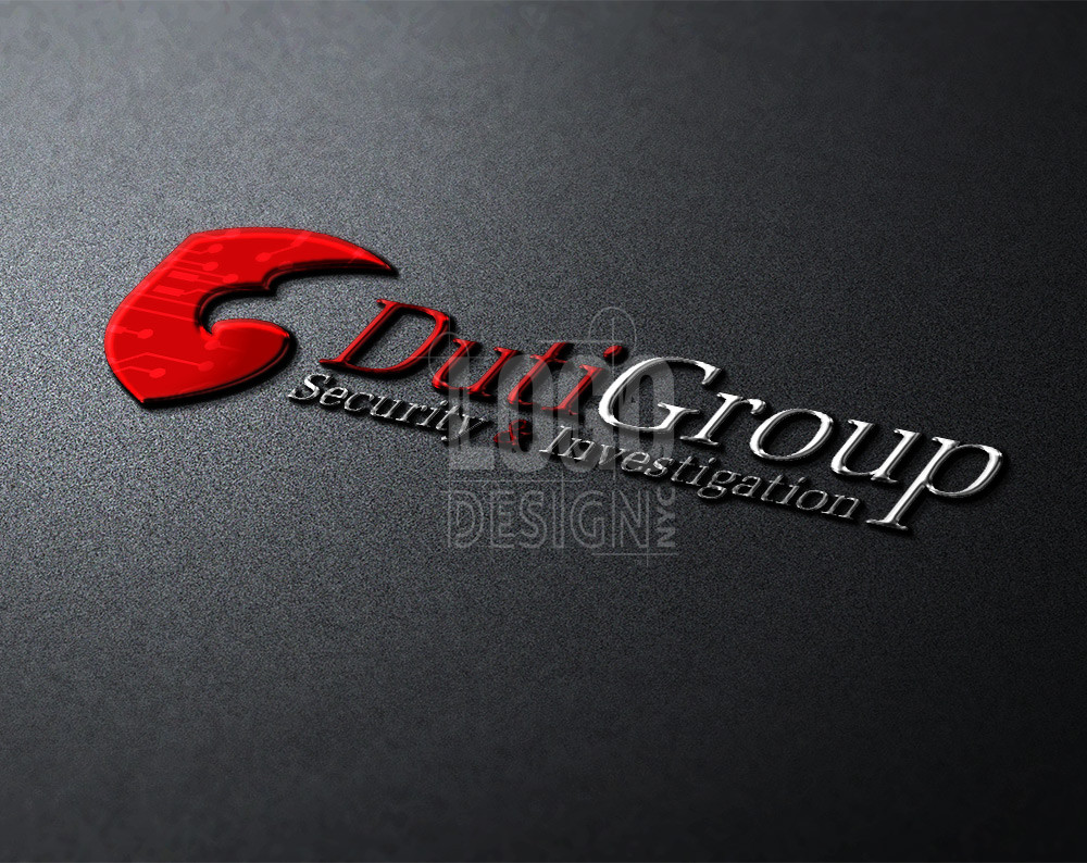 security logo design displayed on material