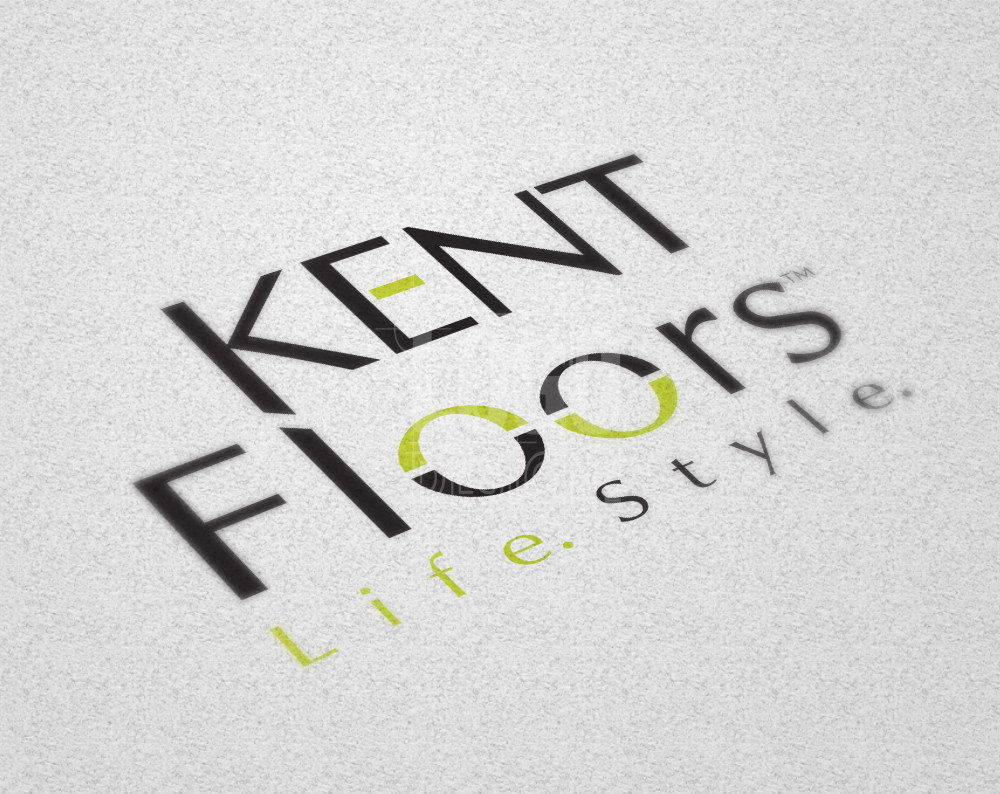 flooring logo design displayed on material