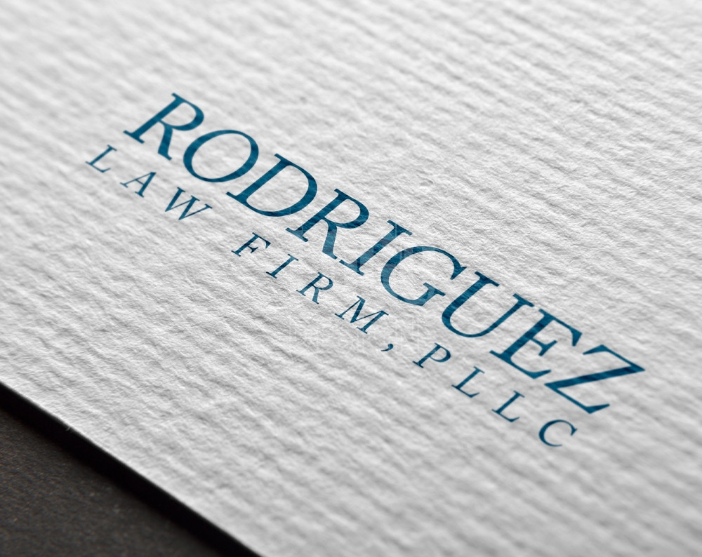 law firm logo design displayed on a piece of paper