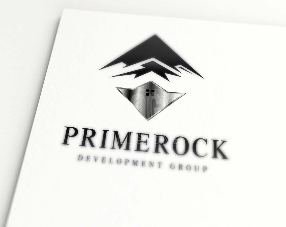 construction logo design displayed on a piece of paper