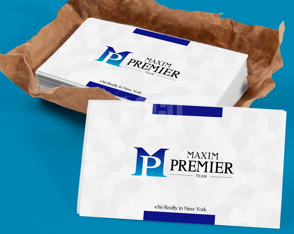 real estate logo design displayed on business cards