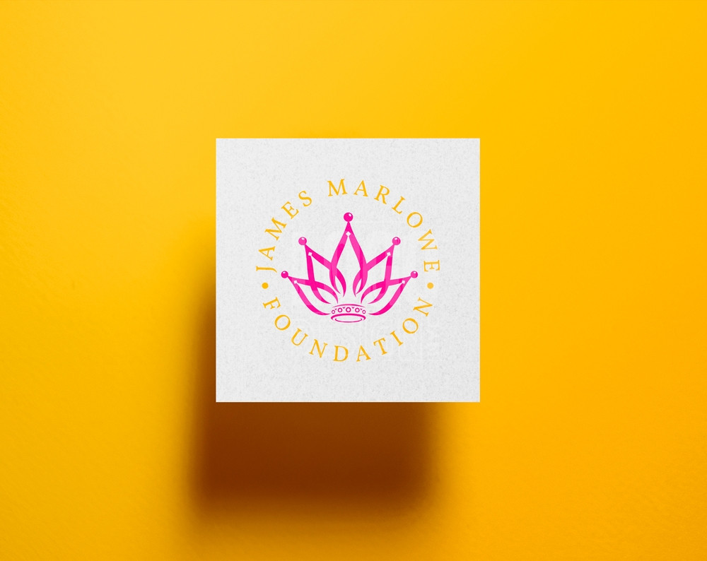non profit logo design displayed on a piece of paper