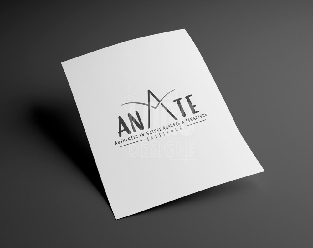 fashion logo design displayed on a piece of paper