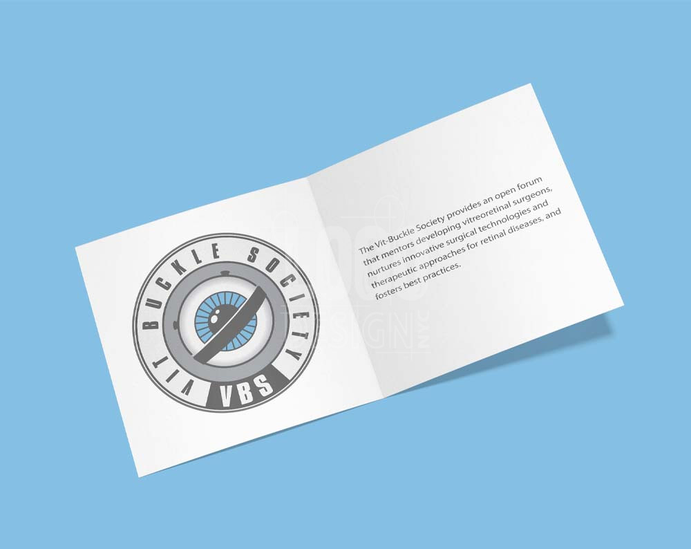 medical logo design displayed on a booklet