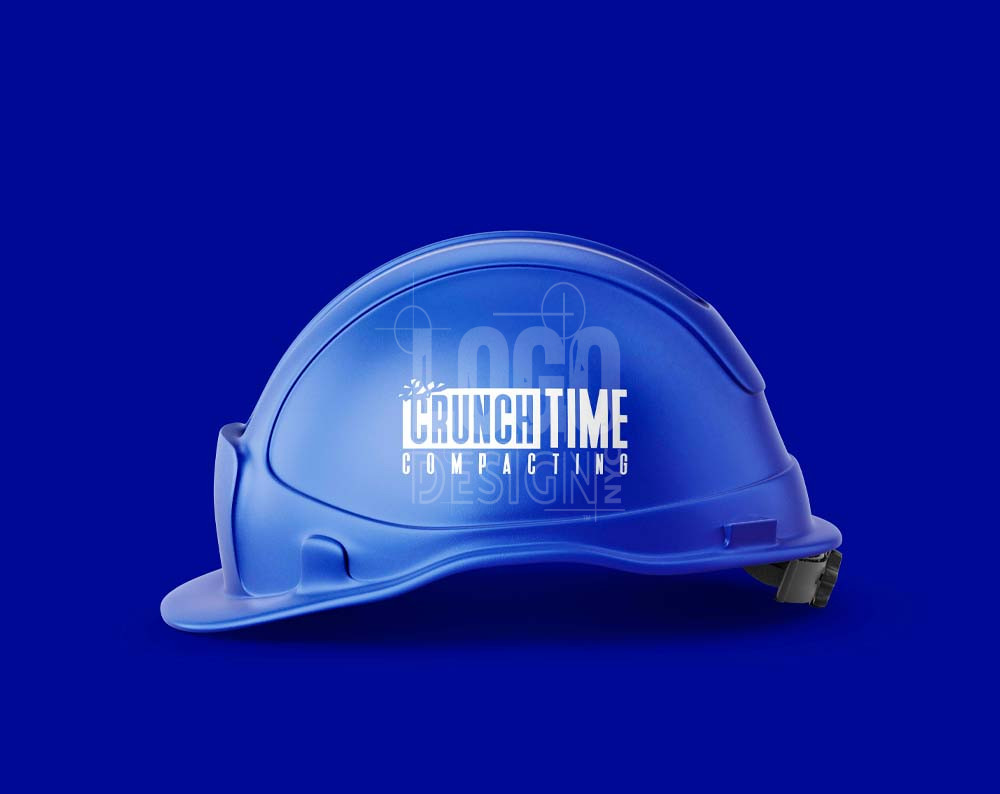 contractor logo design displayed on a hard hat