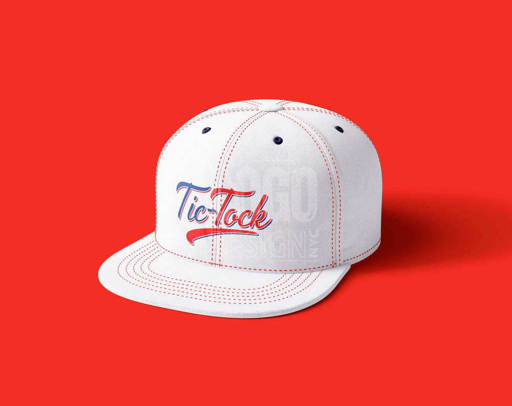 fashion logo design displayed on a hat
