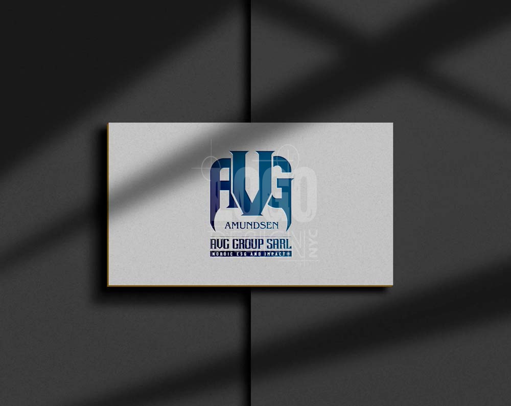 financial logo design displayed on a business card