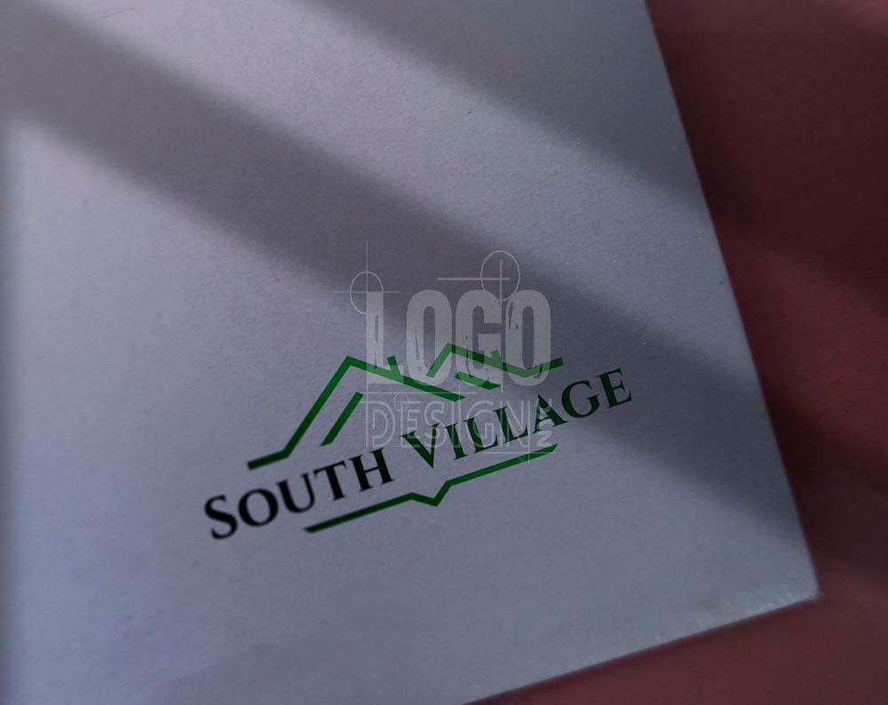 real estate logo design displayed on a piece of paper
