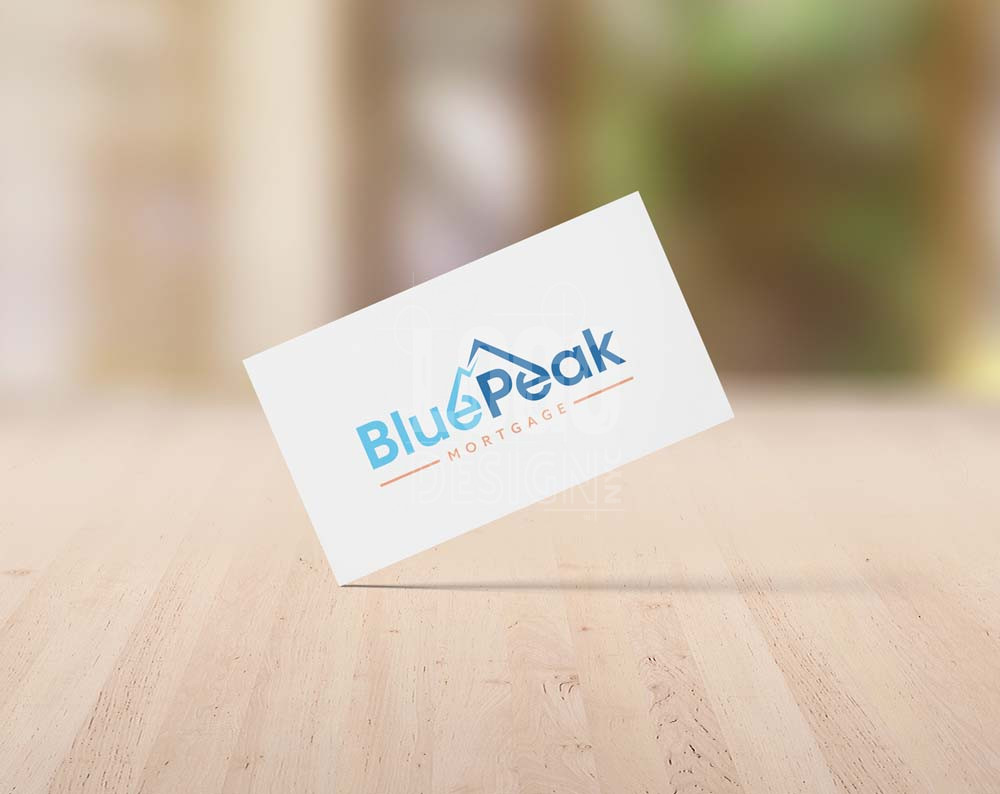 financial logo design displayed on a business card