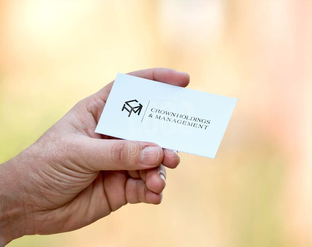 real estate logo design displayed on a business card
