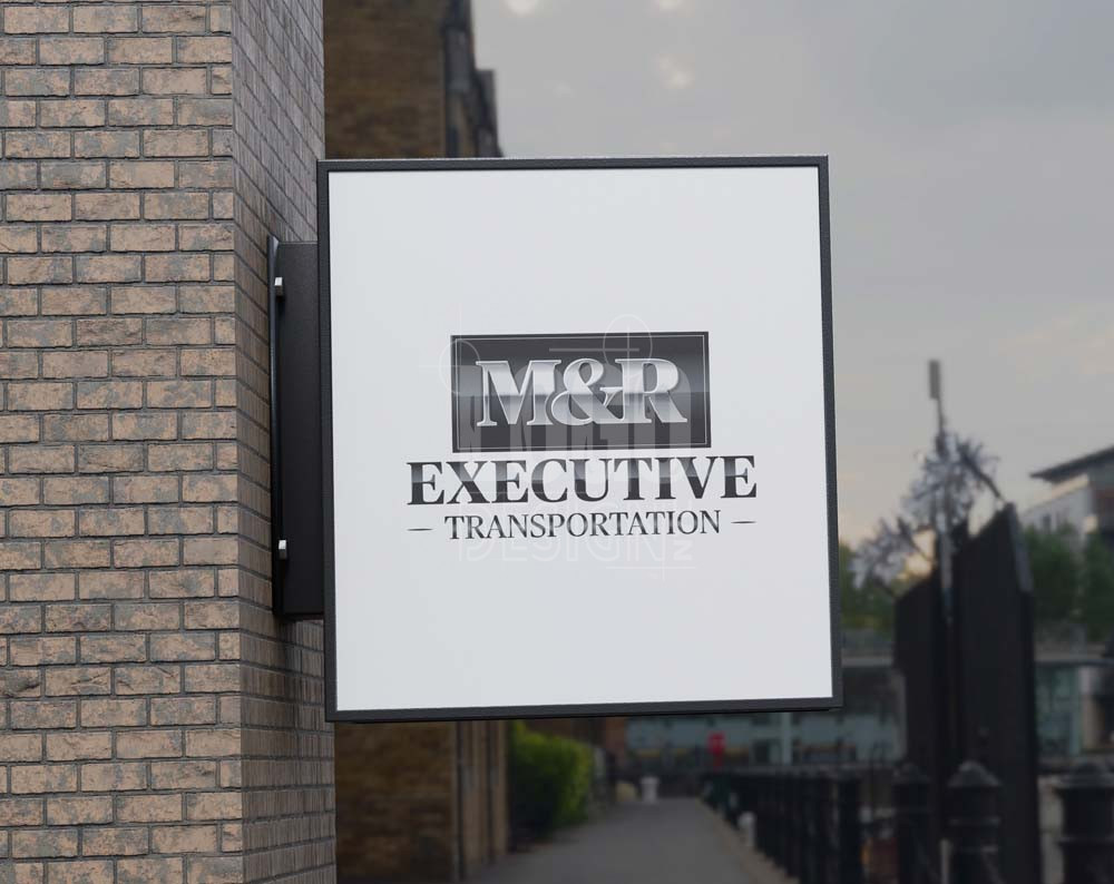 transportation logo design displayed on a store sign