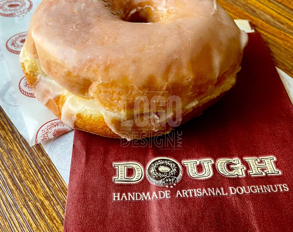 Doughnut logo design displayed on paper