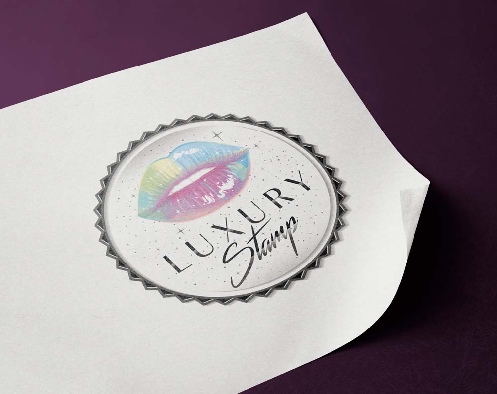 beauty logo design displayed on paper