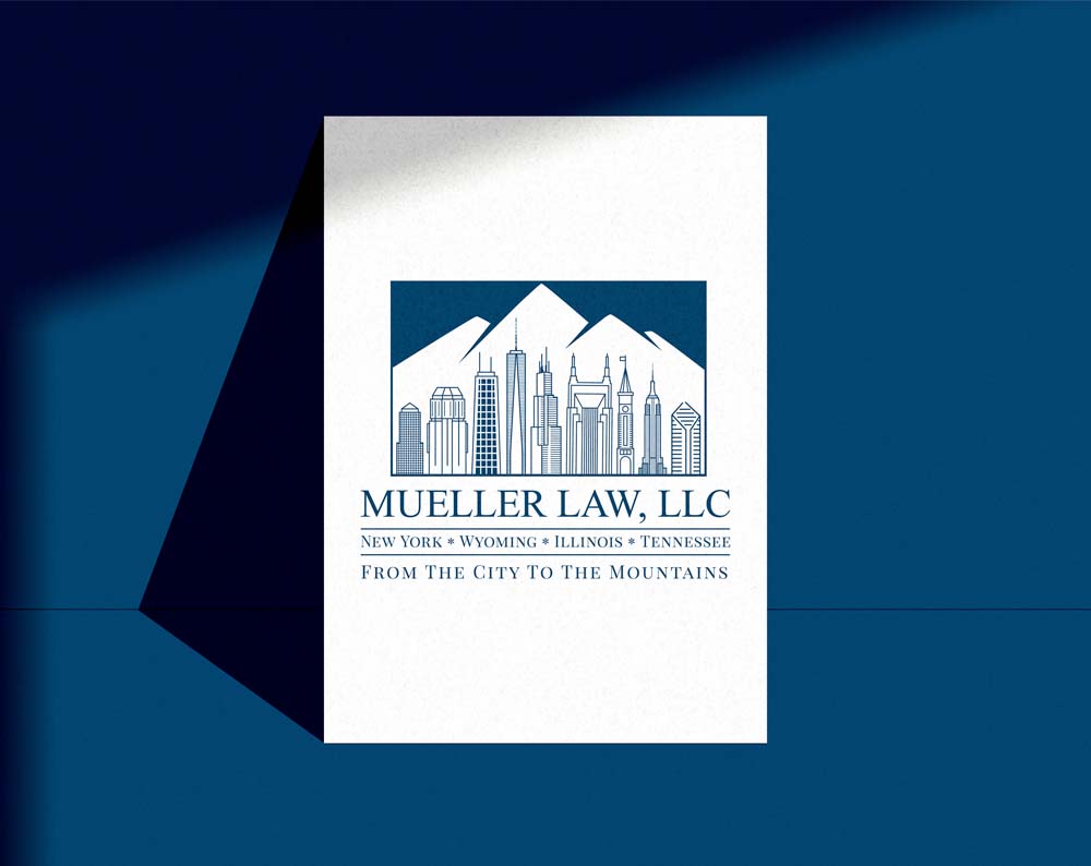 law firm logo design displayed on paper