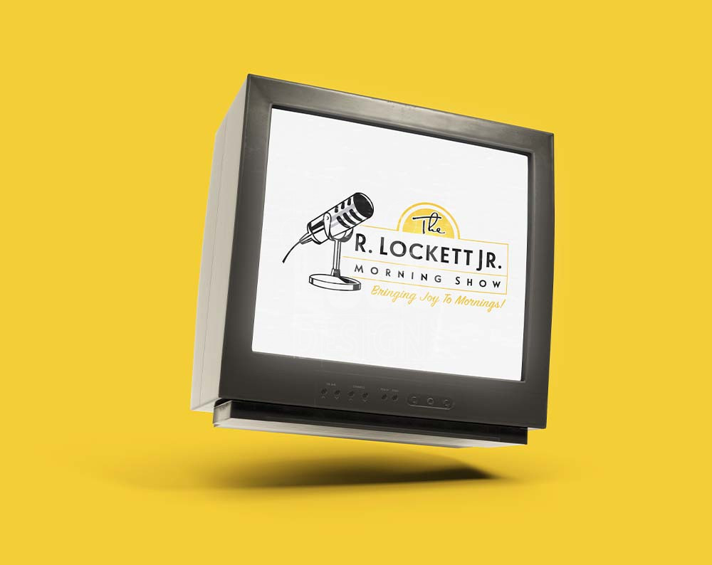 entertainment logo design displayed on a television screen