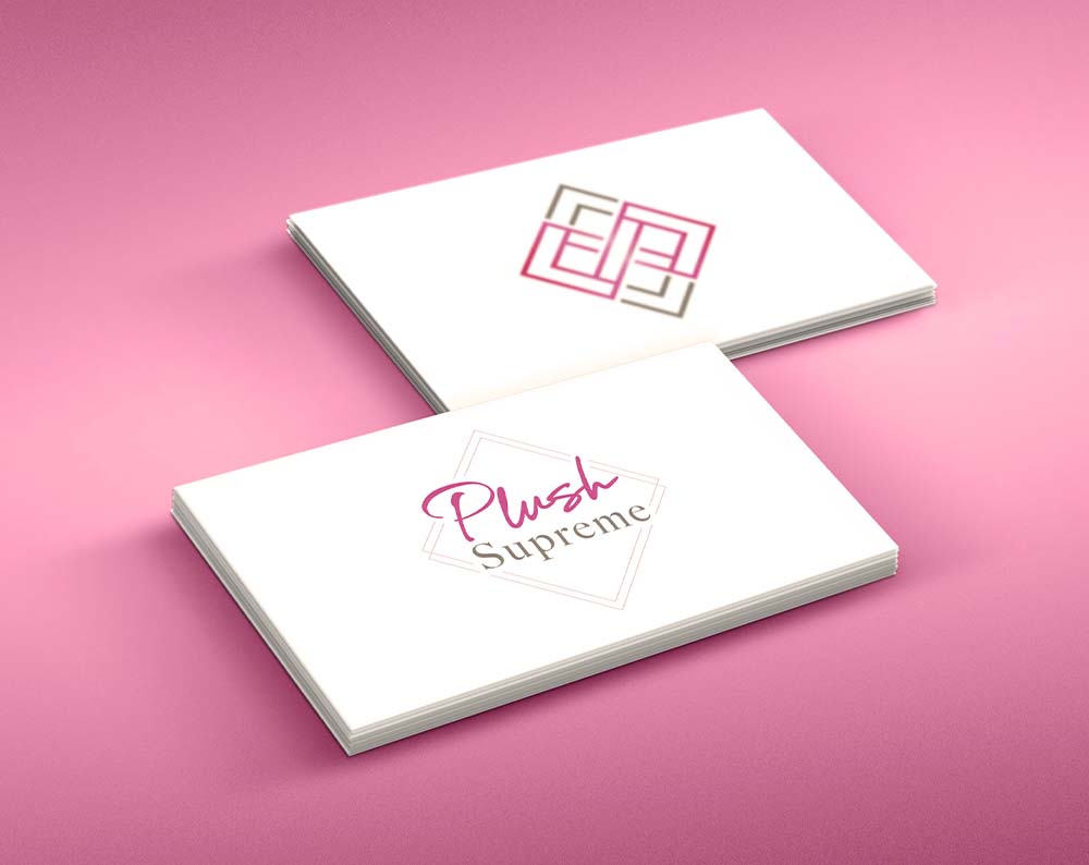 beauty shop logo design displayed on a paper