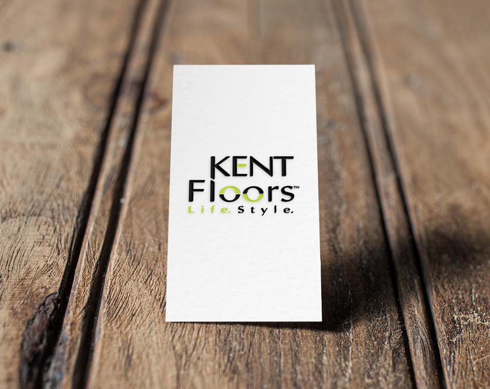 contactor logo design displayed on a business card