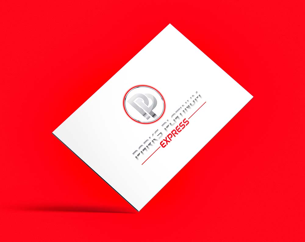 logistics logo design displayed on a business card