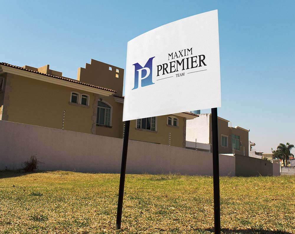 real estate logo design displayed on a yard sign