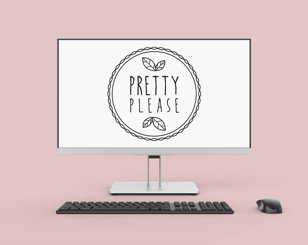 beauty logo design displayed on a computer screen