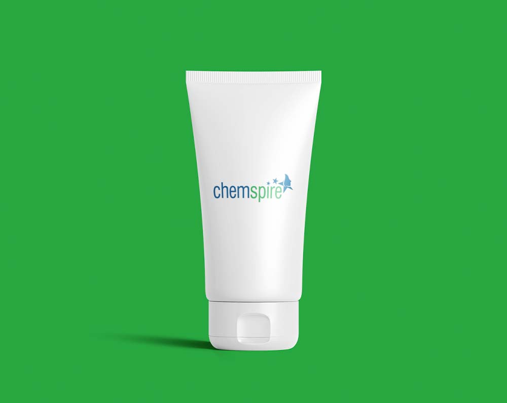 chemical logo design displayed on a product