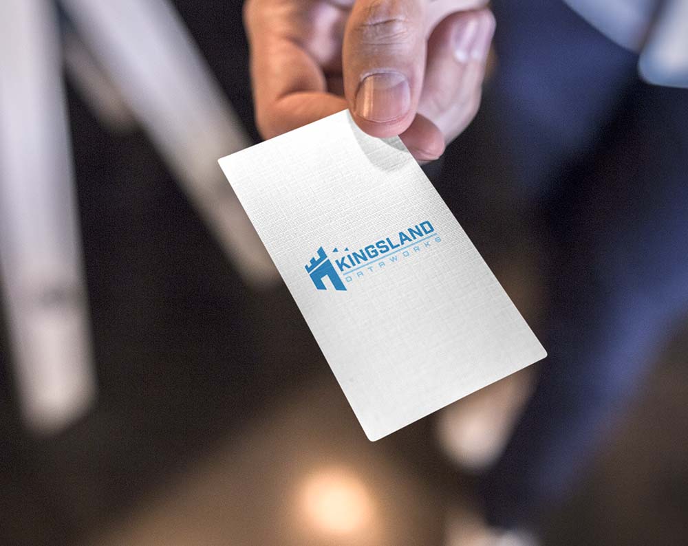 contractor logo design displayed on a business card