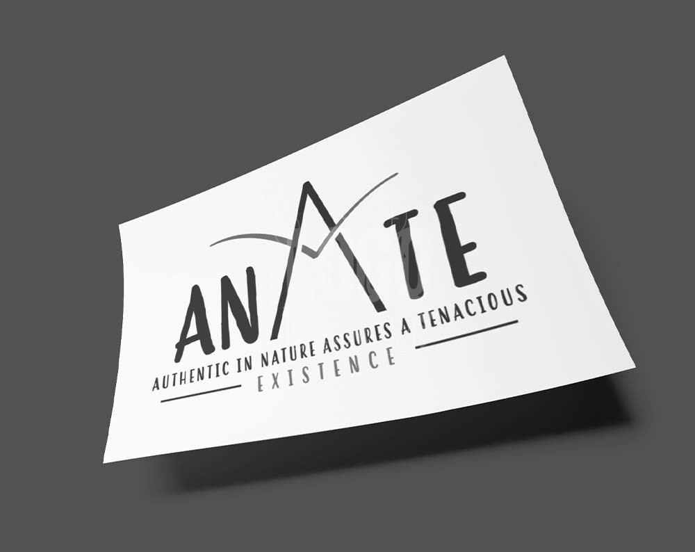 fashion logo design displayed on a paper