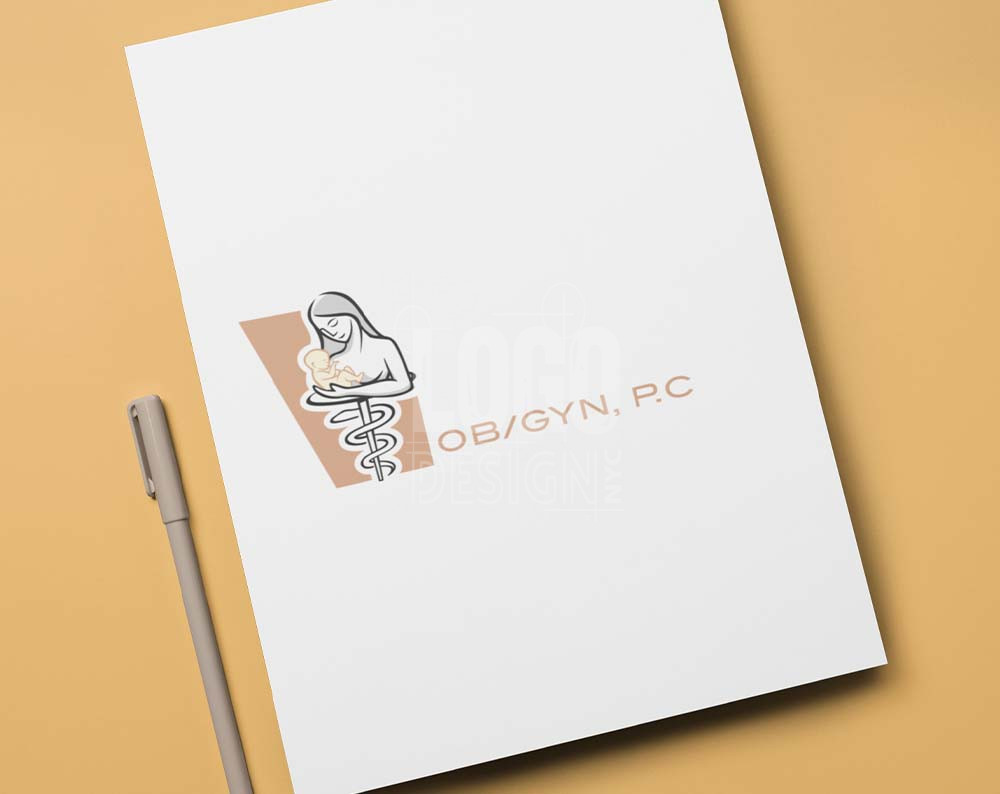 medical logo design displayed on a paper