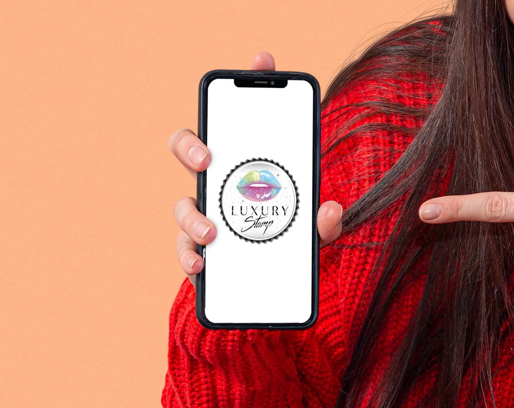 Beauty logo design displayed on a phone screen
