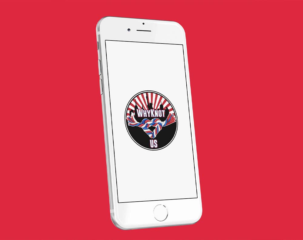 Fashion logo design displayed on a phone screen