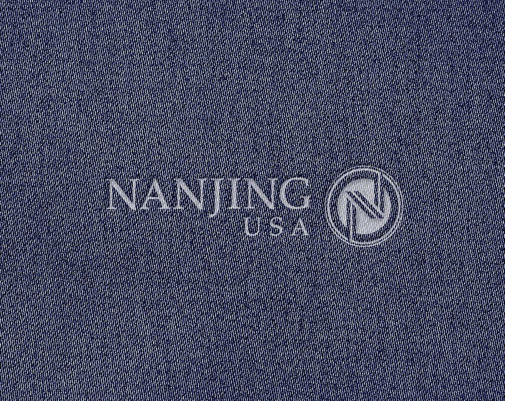 Fashion logo design displayed on jean material