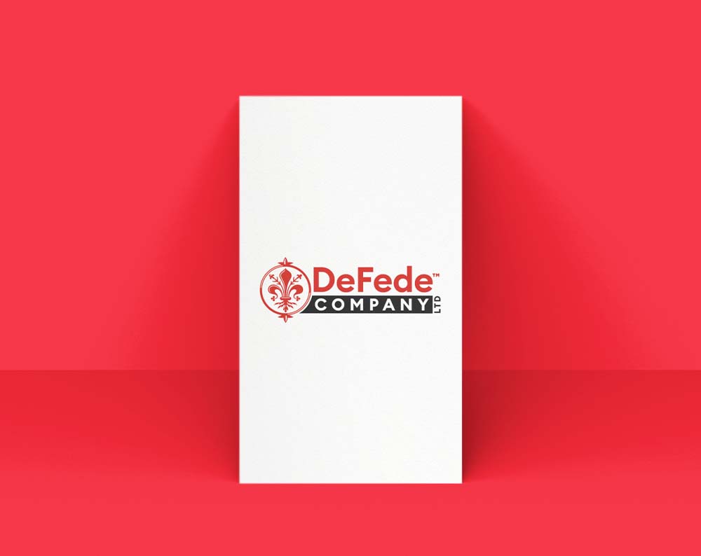 Financial logo design displayed on a piece of paper