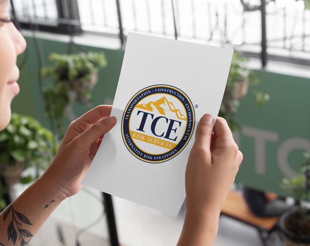 Financial logo design displayed on a piece of paper