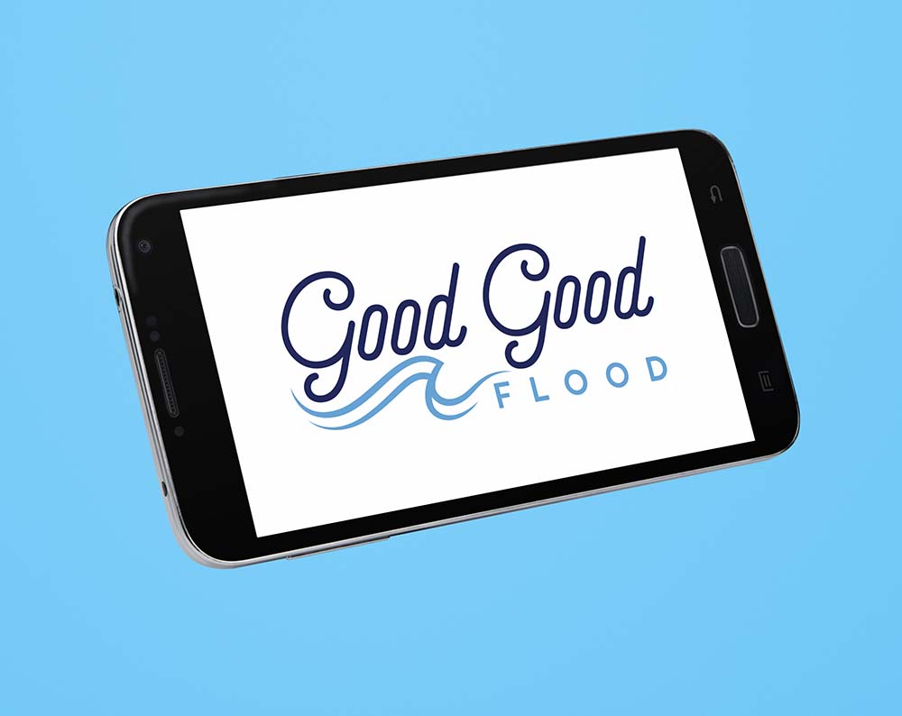 logo for financial company displayed on phone screen