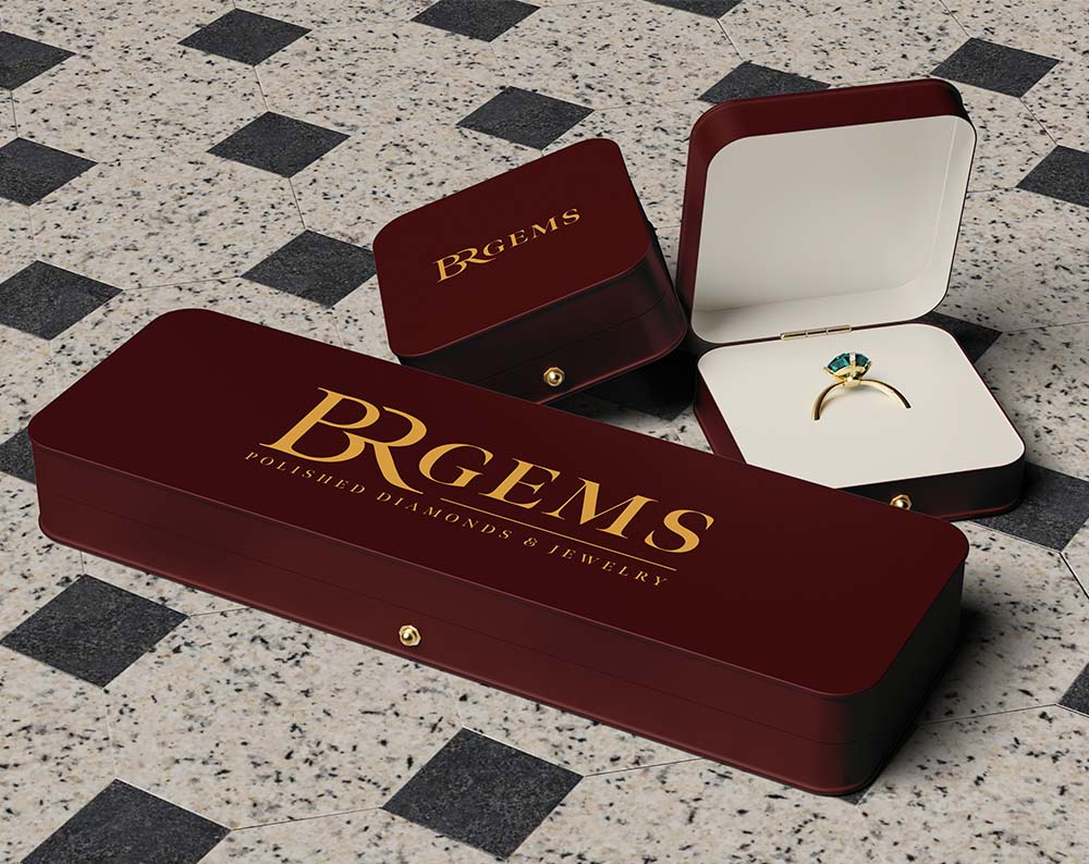 logo for jewelry company displayed on jewelry box