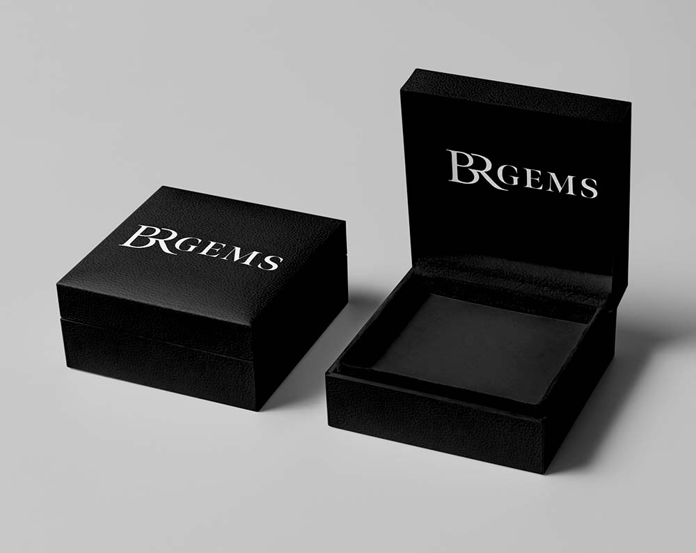 logo for jewelry company displayed on jewelry box