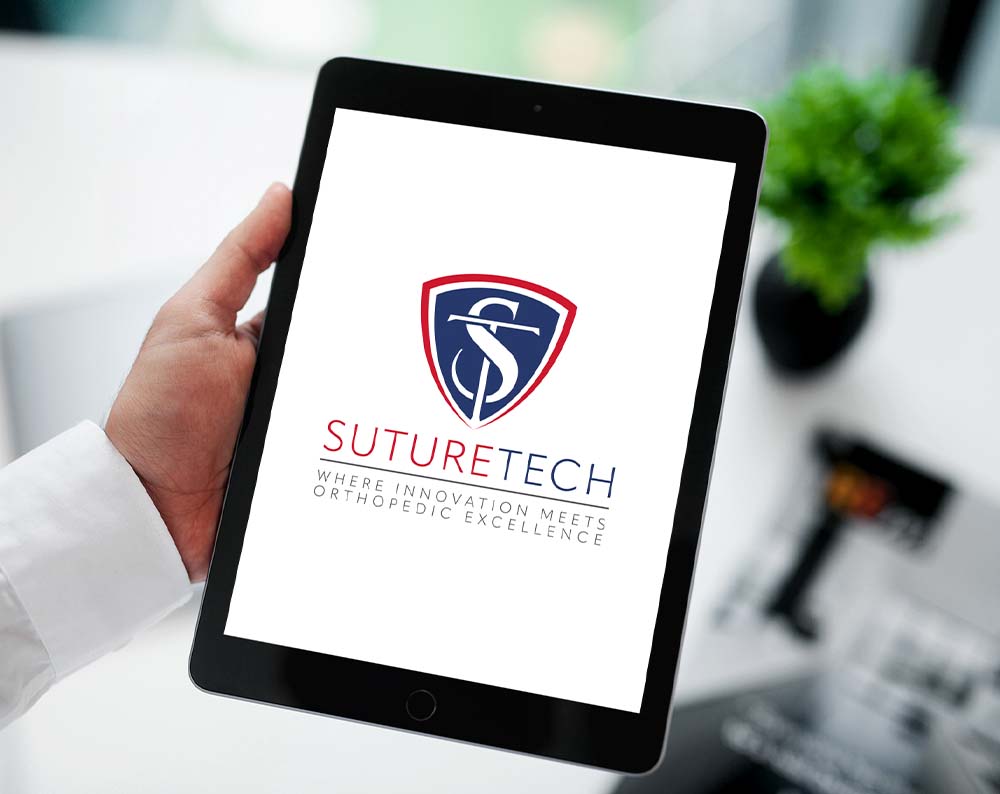 logo for medical care company displayed on tablet screen