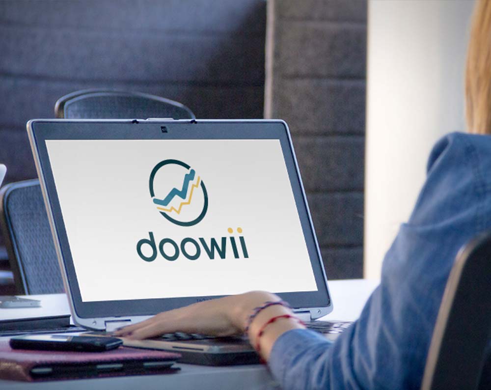 logo for tech company displayed on computer screen