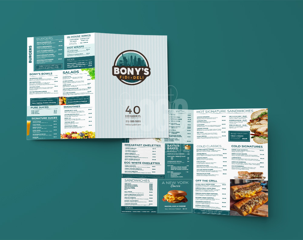 nyc deli menu design