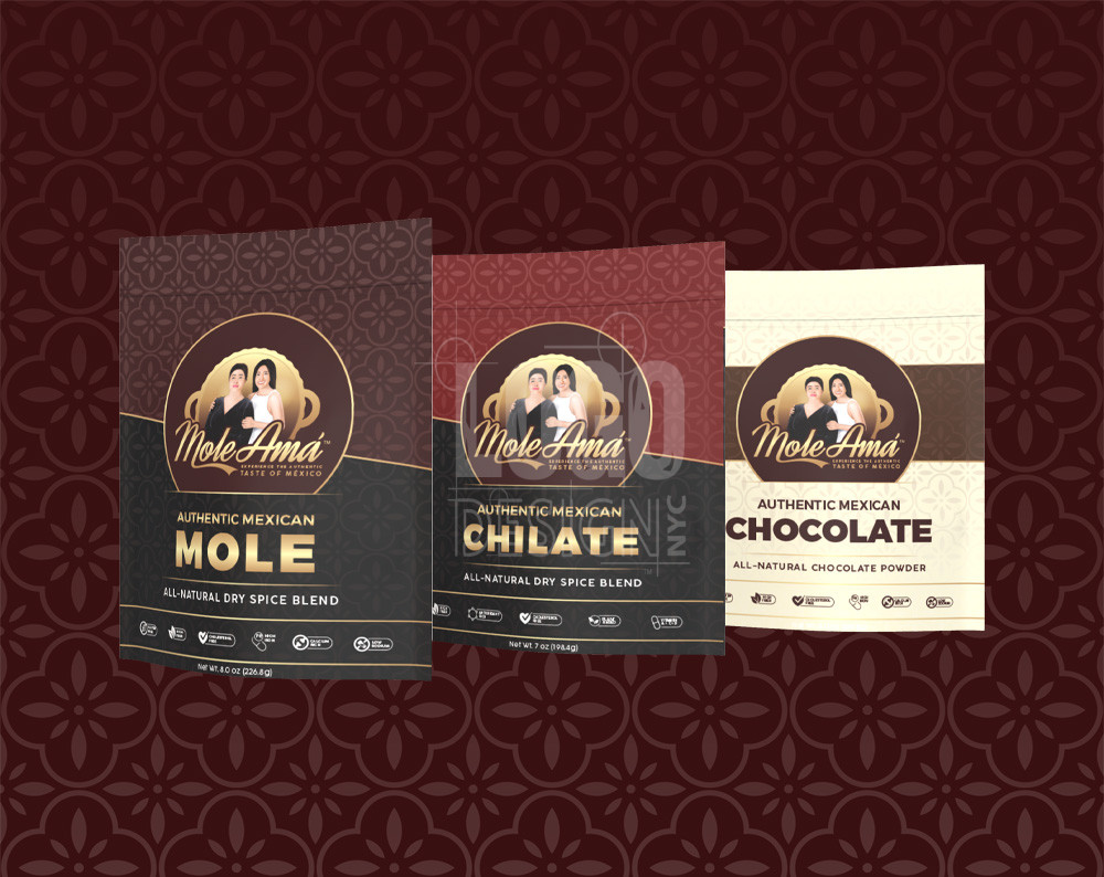 Label Design for 3 Dry Spice Powder Products